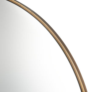 Atlas Delk Oversized Round Mirror - Elegant Polished Brass Frame for Modern Entryway & Living Spaces MI11092-01