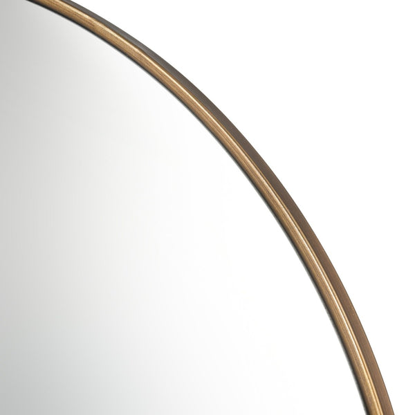 Atlas Delk Oversized Round Mirror - Elegant Polished Brass Frame for Modern Entryway & Living Spaces MI11092-01