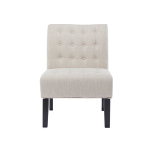 English Elm Accent Slipper Chairs Set of Two Button Tufted Plush Upholstered Living Room Pair 70752.00BGE