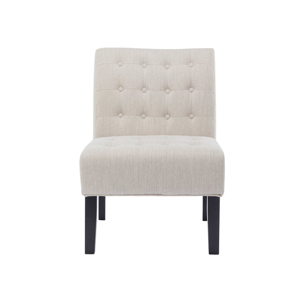 English Elm Accent Slipper Chairs Set of Two Button Tufted Plush Upholstered Living Room Pair 70752.00BGE