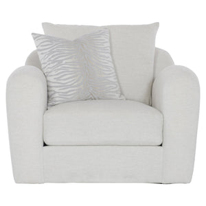 Bernhardt Bernhardt Asher Made-To-Order Fabric Swivel Chair With Curved Arms, Plush Cushions & 360° Base P1052SA