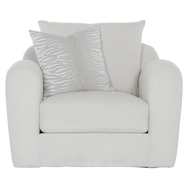 Bernhardt Bernhardt Asher Made-To-Order Fabric Swivel Chair With Curved Arms, Plush Cushions & 360° Base P1052SA