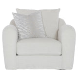 Bernhardt Asher Fabric Swivel Chair White,Cream Fabric P1052SA