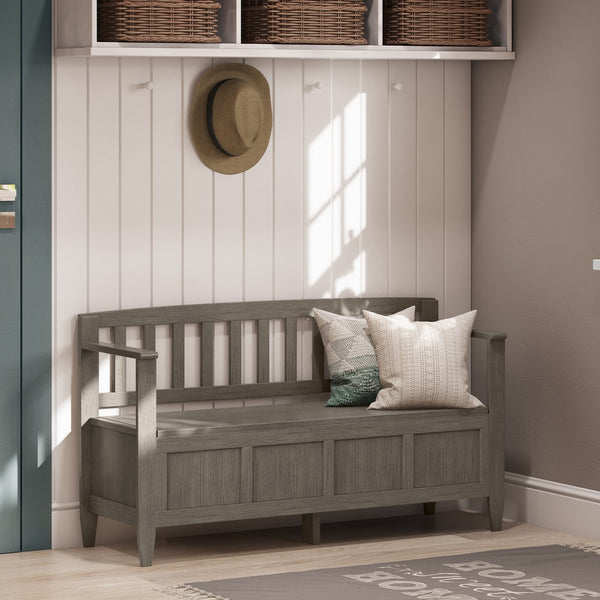 English Elm Brooklyn Handcrafted Entryway Storage Bench With Spacious Compartments And Farmhouse Charm B136P158494