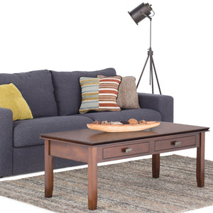 English Elm Artisan Coffee Table In Russet Brown - Handcrafted Elegance With Storage For Stylish Living Spaces B136P159463