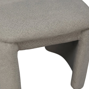 Mia Fully Upholstered Sculptural Dining Chair Curved Back Padded Seat Modern Polyester Fabric
