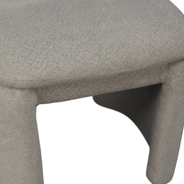 Mia Fully Upholstered Sculptural Dining Chair Curved Back Padded Seat Modern Polyester Fabric