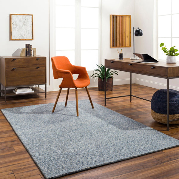 Livabliss Mia Handwoven Wool Flatweave Area Rug Artisan Crafted in India for Any Room Beige, Blue 9' x 12' MIA2300-912
