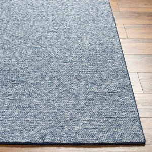 Livabliss Mia Handwoven Wool Flatweave Area Rug for Living Room Bohemian or Scandinavian Decor Blue 10' x 14' MIA2303-1014