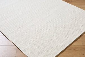 Livabliss Mia Handwoven Wool Flatweave Area Rug Artisan Crafted for Living and Dining Spaces Ivory, Pearl 5' x 7'6" MIA2306-576