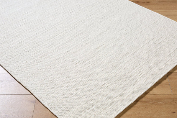 Livabliss Mia Handwoven Wool Flatweave Area Rug Artisan Crafted for Living and Dining Spaces Ivory, Pearl 5' x 7'6" MIA2306-576