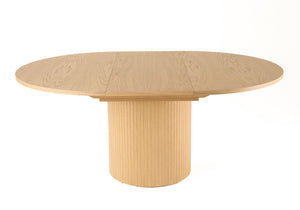 VIG Furniture Modrest Miami - Modern Natural Oak Round Dining Table With Extension VGME121255-DT-NAT