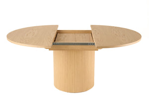 VIG Furniture Modrest Miami - Modern Natural Oak Round Dining Table With Extension VGME121255-DT-NAT