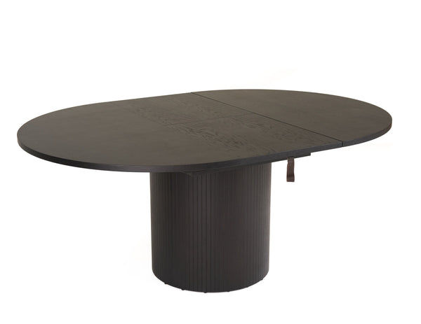 VIG Furniture Modrest Miami - Modern Black Oak Round Dining Table With Extension VGME121254-DT-BLK