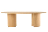 VIG Furniture Modrest Miami - Modern Natural Oak Oval Dining Table VGME-MIAMI-ODT