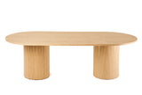 VIG Furniture Modrest Miami - Modern Natural Oak Oval Dining Table VGME-MIAMI-ODT