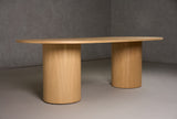 VIG Furniture Modrest Miami - Modern Natural Oak Oval Dining Table VGME-MIAMI-ODT