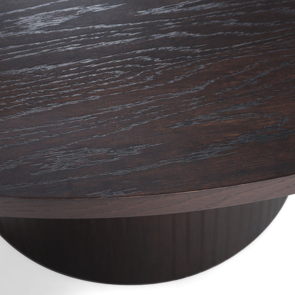 Vig Furniture Modrest Miami - Elegant Brown Round Dining Table With Butterfly Extension For Stylish Gatherings Brown  Vgme121255-dt-brn