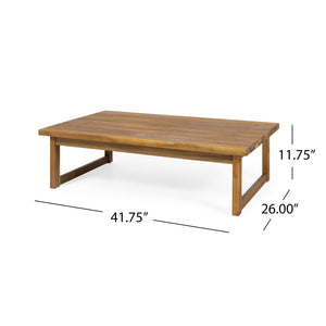 English Elm Christopher Knight Home® - NOVA Teak Coffee Table – Acacia Wood Slat Top with Sleek Sled Base, Durable Outdoor-Ready Design 68368.00