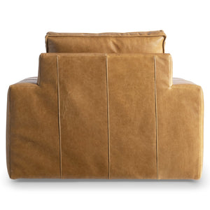 Bernhardt Bernhardt Nest Leather Swivel Chair With Plush Deep Leather, Stitched Flange & 360° Swivel Comfort 332SLO