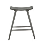 Homelegance By Top-Line Darvell Solid Wood 24" Counter Stool (Set of 2) Grey Rubberwood