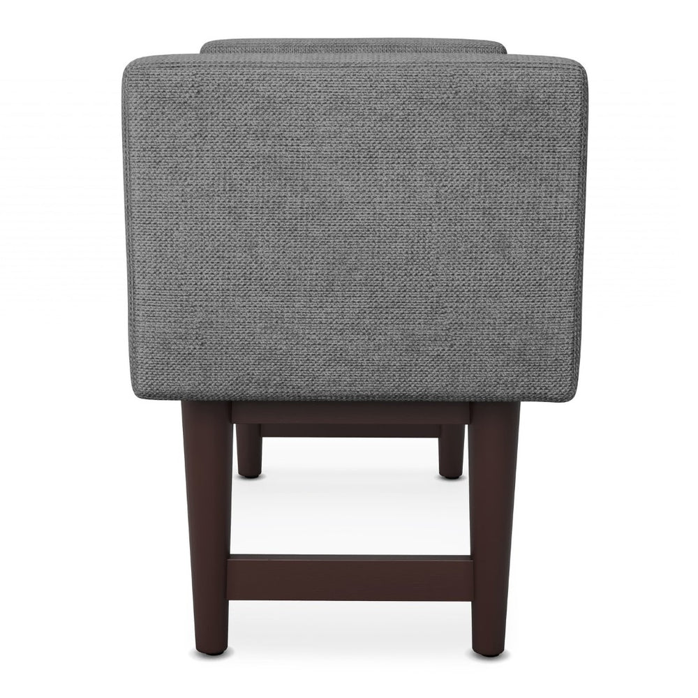 English Elm Scott Small Ottoman Bench - Stylish Pewter Grey Accent For Entryway, Living Room & Versatile Seating B136P159255-GIGA