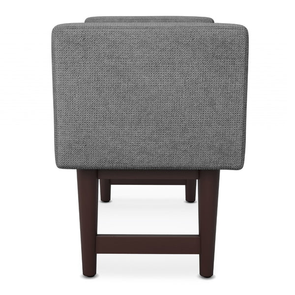 English Elm Scott Small Ottoman Bench - Stylish Pewter Grey Accent For Entryway, Living Room & Versatile Seating B136P159255-GIGA