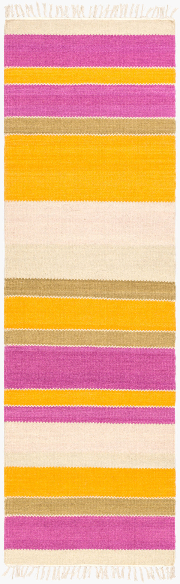 Surya Miguel 2'6" X 8' Handmade Wool Rug - Modern Decor, Durable Design, No Pile, Spot Clean, Warranty Included Burnt Orange Wool Mig5003-268