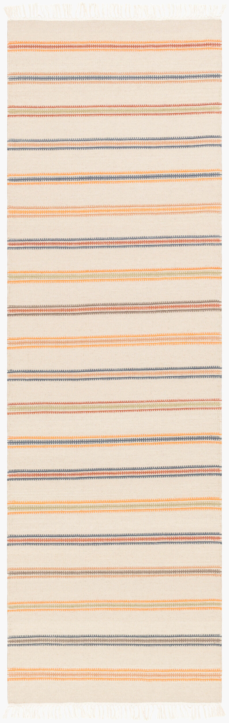 Surya Miguel 2'6" X 8' Handmade Wool Rug - Modern Decor, Durable Design, No Pile, Spot Clean, Warranty Included Light Gray Wool Mig5005-268