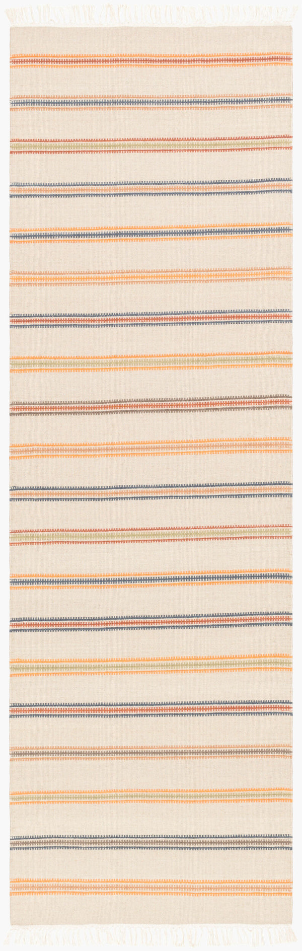 Surya Miguel 2'6" X 8' Handmade Wool Rug - Modern Decor, Durable Design, No Pile, Spot Clean, Warranty Included Light Gray Wool Mig5005-268