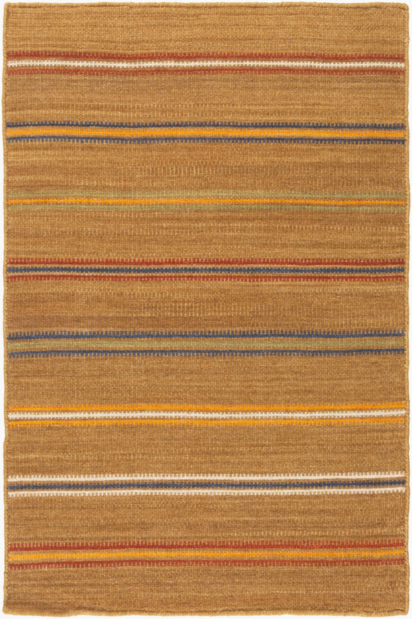Surya Miguel 2'6" X 8' Handmade Wool Rug - Modern Decor, Durable Design, No Pile, Spot Clean, Warranty Included Brown Wool Mig5006-23