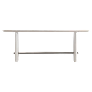 Bernhardt Bernhardt Sereno Console Table Walnut Lutra Top With Textured Resin Supports & Nickel Stretcher — 80"W 329910