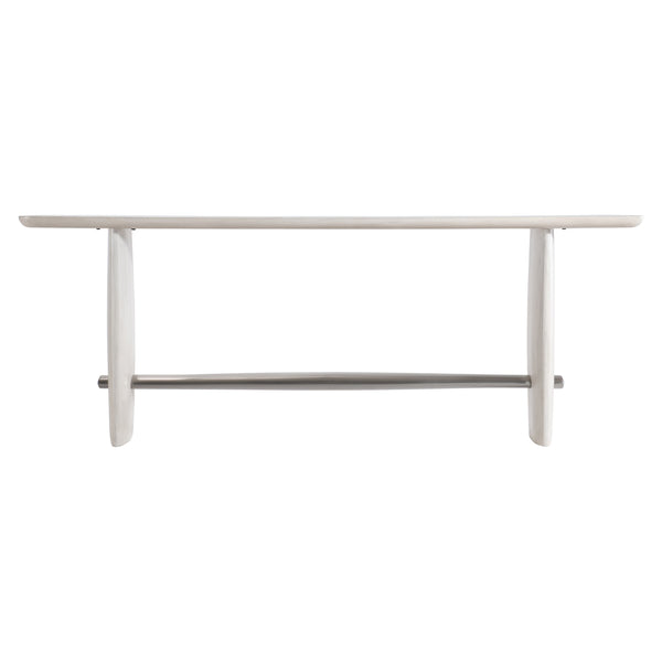 Bernhardt Bernhardt Sereno Console Table Walnut Lutra Top With Textured Resin Supports & Nickel Stretcher — 80"W 329910