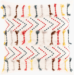 Surya Minka Chic 18" Accent Pillow In Luxurious Cotton - Timeless Style For Effortless Home Elegance! Red Cotton,Cotton Mik001-1818p