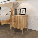 VIG Furniture Modrest Mikala - Modern Natural Oak Nightstand VGWDMIL-BST02