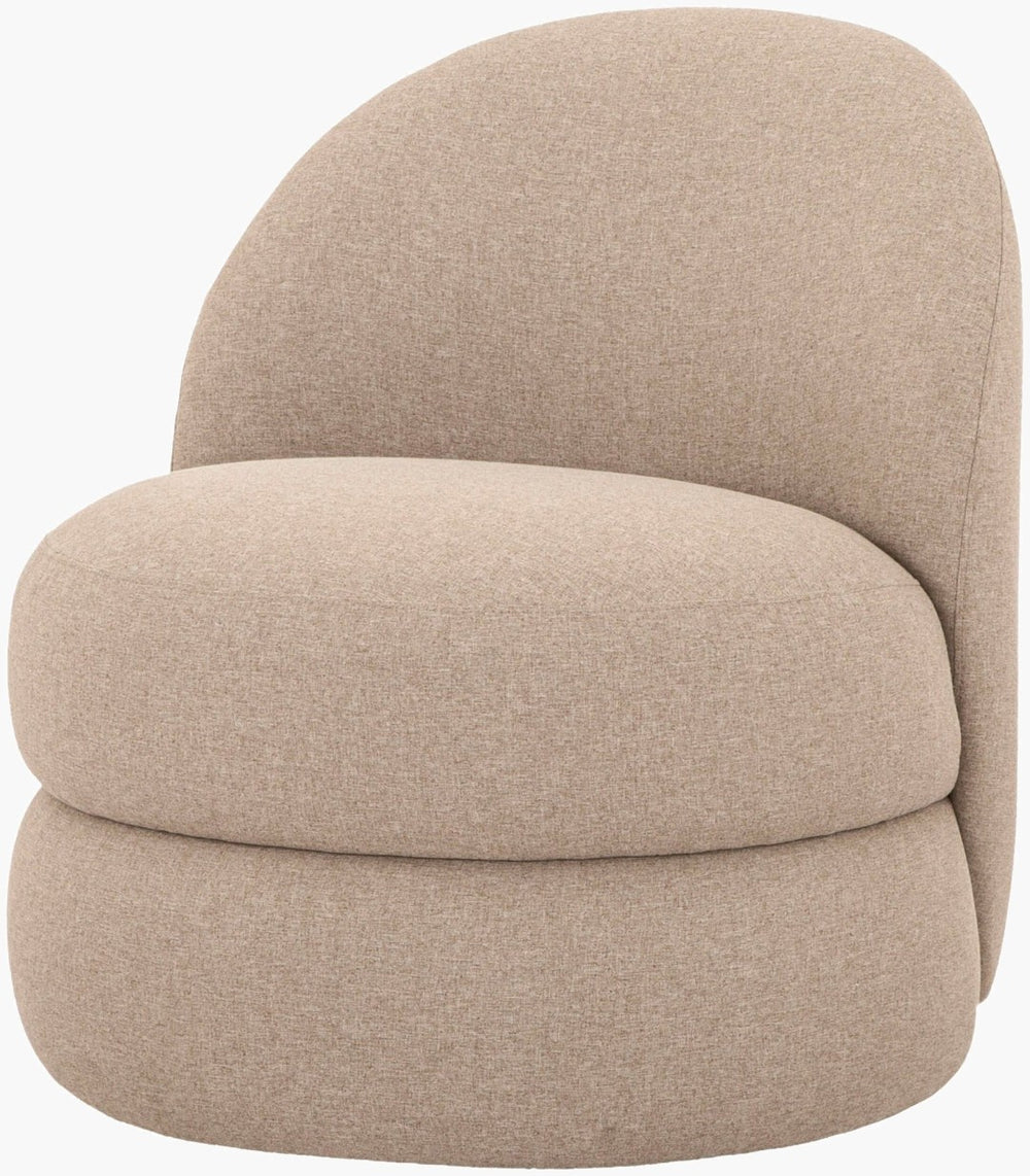 Surya Mimi Foam Upholstered Swivel Accent Chair Plush Round Seat for Living Room Office MIMI001-302927