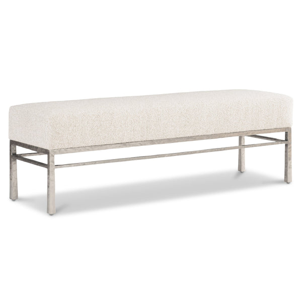 Bernhardt Bernhardt Aventura Bench With Frosted Nickel Cast-Aluminum Frame And Plush Upholstered Seat, 60" 318508