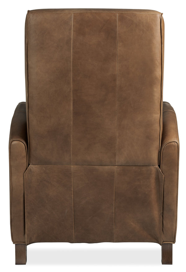 Hooker Furniture Denver Top-grain Leather Push Back Recliner with Hardwood Frame Transitional Lounge RC843-PB-088