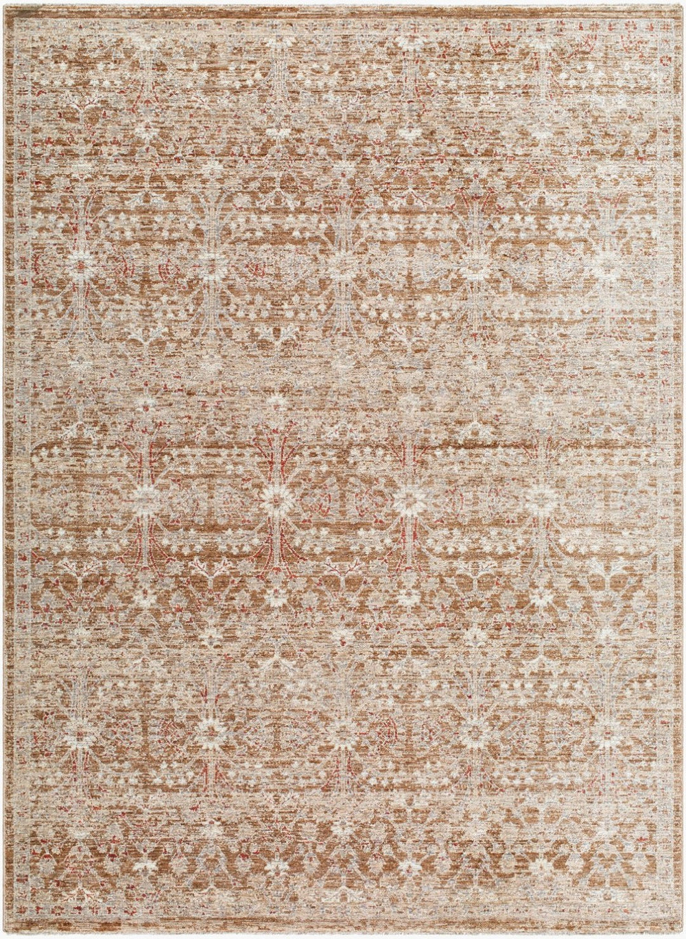 Livabliss Misterio Plus Persian Inspired Polyester Area Rug with Fringe for Large Living Rooms Tan, Cream 9' x 12'6" MIP2300-91210