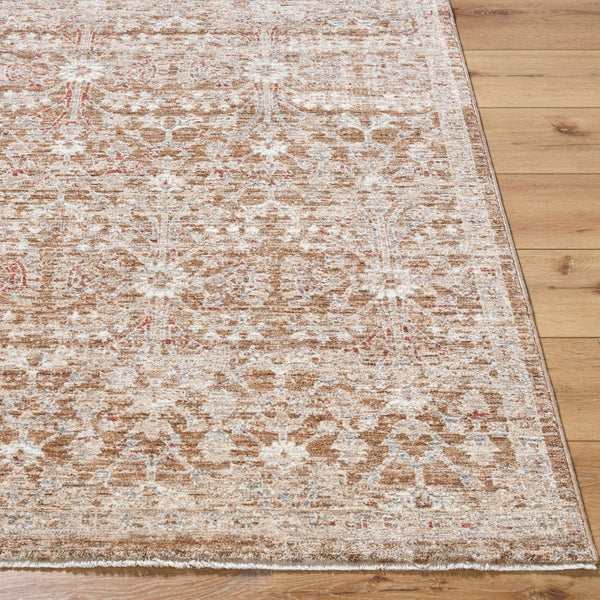 Livabliss Misterio Plus Persian Inspired Polyester Area Rug with Fringe for Large Living Rooms Tan, Cream 9' x 12'6" MIP2300-91210