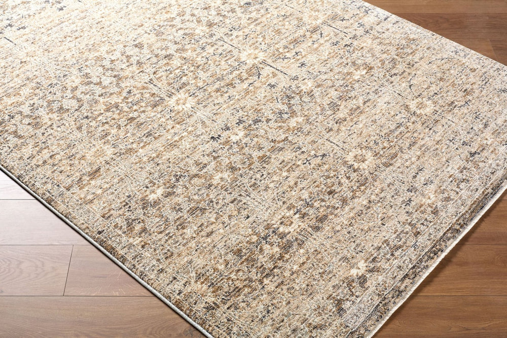 Livabliss Misterio Traditional Polyester Area Rug Woven in Turkey with Fringe for Living Rooms Cream, Tan 7'10" x 10'4" MIP2301-710104