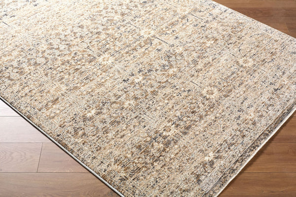Livabliss Misterio Traditional Polyester Area Rug Woven in Turkey with Fringe for Living Rooms Cream, Tan 7'10" x 10'4" MIP2301-710104