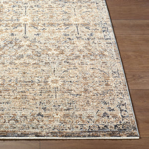 Livabliss Misterio Traditional Polyester Area Rug Woven in Turkey with Fringe for Living Rooms Cream, Tan 7'10" x 10'4" MIP2301-710104