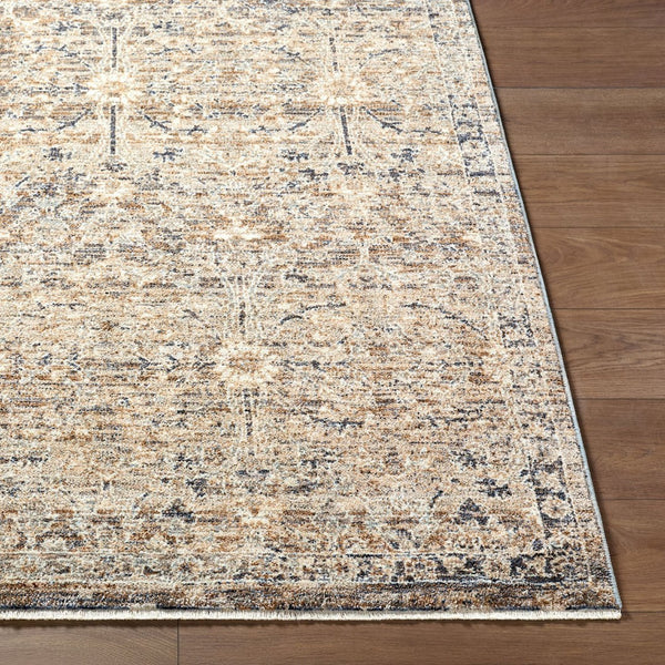 Livabliss Misterio Traditional Polyester Area Rug Woven in Turkey with Fringe for Living Rooms Cream, Tan 7'10" x 10'4" MIP2301-710104