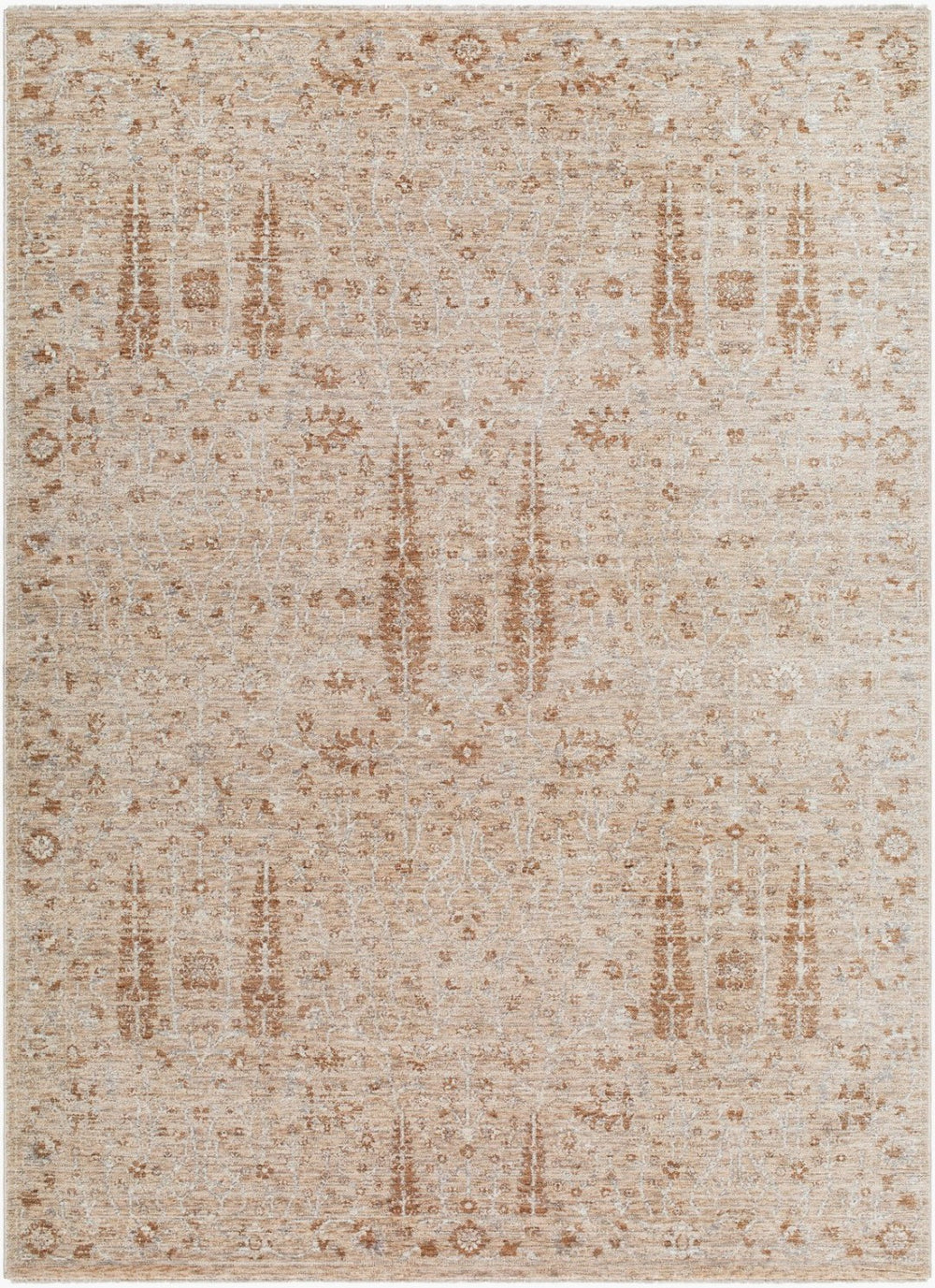 Livabliss Misterio Turkish Machine Woven Polyester Area Rug with Fringe for Large Living Rooms Tan, Cream 12' x 15'7" MIP2302-12157