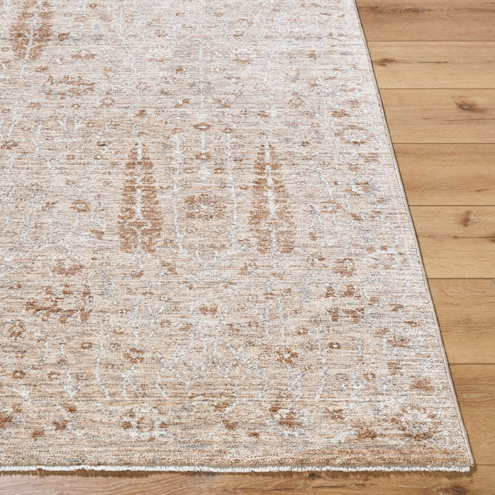 Livabliss Misterio Turkish Machine Woven Polyester Area Rug with Fringe for Large Living Rooms Tan, Cream 12' x 15'7" MIP2302-12157
