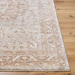 Livabliss Misterio Traditional Area Rug Machine Woven Polyester with Fringe for Large Living Spaces Cream, Tan 3'3" x 4'11" MIP2303-33411