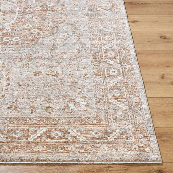 Livabliss Misterio Traditional Area Rug Machine Woven Polyester with Fringe for Large Living Spaces Cream, Tan 3'3" x 4'11" MIP2303-33411