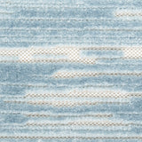 Nourison Casual CSU04 Machine Made Loom-woven Borderless Design Indoor Only Modern Coastal, Nautical & Beach Rug Blue, Blue 100% Polypropylene 99446984661