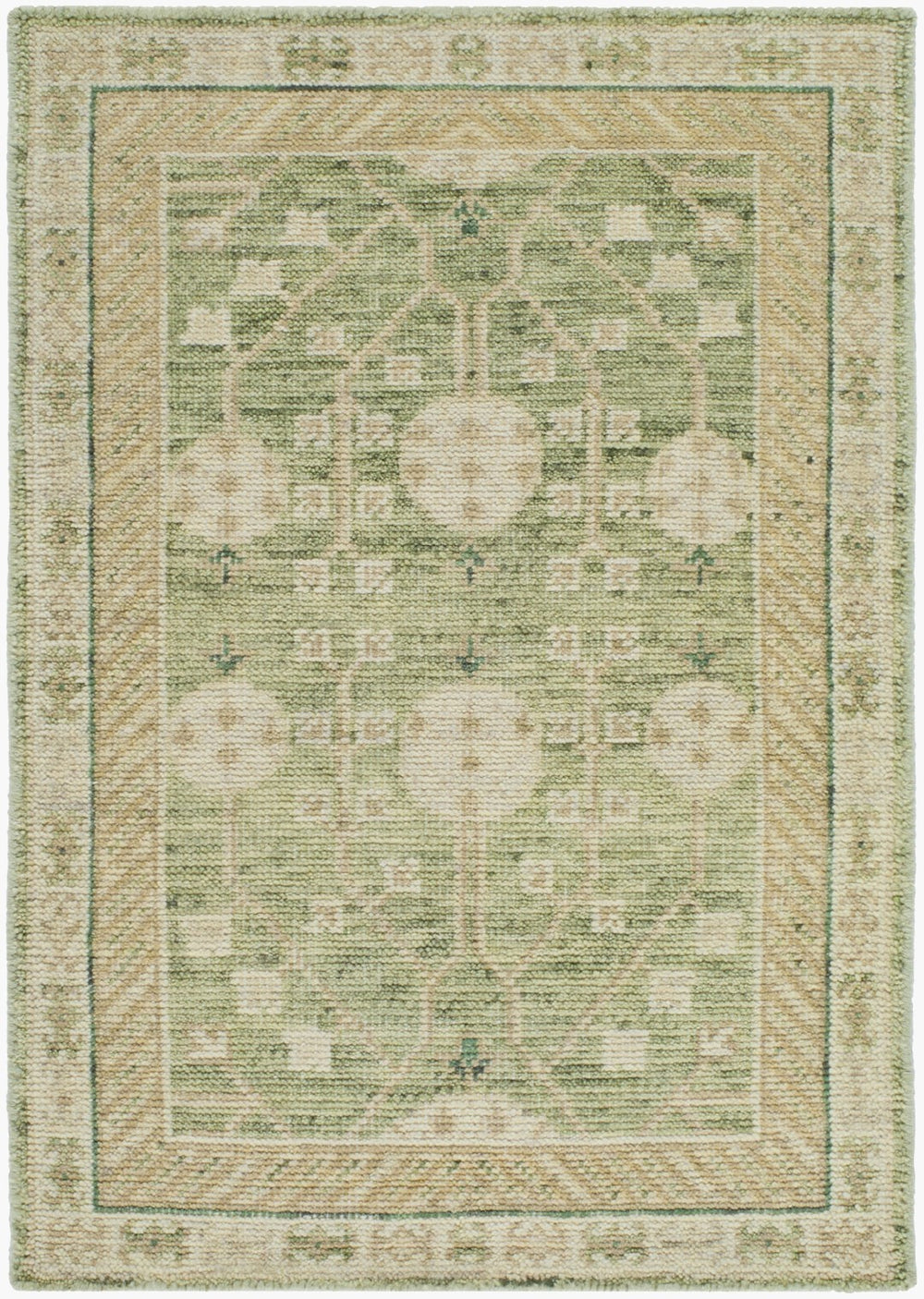 Surya Marisa Handmade Wool Rug 2' X 3' - Charming French Country Cottage Style For Cozy High-traffic Areas Sage Wool Mir2301-23